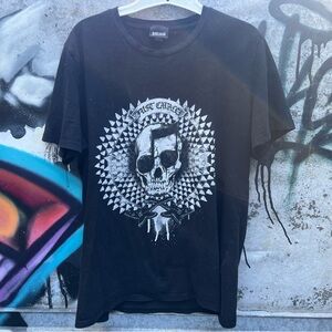 Just Cavalli Black Skull Graphic Tee Unisex